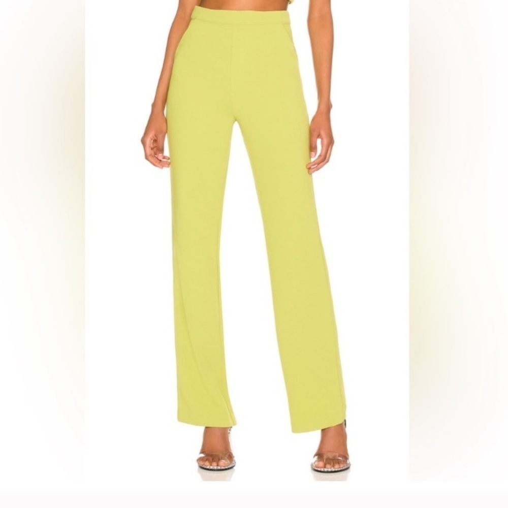 NBD Topaz Straight Leg Pants Size Medium Kiwi Green